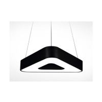 Φωτιστικό led πολυτελείας χρώματος μαύρο τριγωνικό 36W κρεμαστό 60cm x 60cm x 60cm x 8cm ψυχρό λευκό φως 6000Κ αλουμινίου 2900 lumens