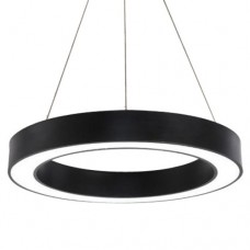 Φωτιστικό led 48W πολυτελείας χρώματος μαύρο στρογγυλό (κυκλικό) κρεμαστό Φ60cm ψυχρό λευκό φως 6000Κ αλουμινίου 3900 lumens