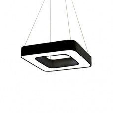 Φωτιστικό led 48W αλουμινίου πολυτελείας χρώματος μαύρο τετράγωνο κρεμαστό 60cm x 60cm ψυχρό λευκό φως 6000Κ 4200 lumens
