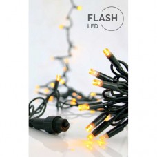 Χριστουγεννιάτικα 300 flash led (αναβόσβημα) λαμπάκια (φωτάκια) θερμά λευκά στεγανά IP44 με επέκταση έως 3 συσκευασίες και πράσινο καλώδιο 3310cm