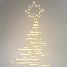 Χριστουγεννιάτικο δέντρο με 840 led και 7 μέτρα Neon φωτοσωλήνα θερμό λευκό φώς 108cm x 52cm εξωτερικού χώρου στεγανό IP44
