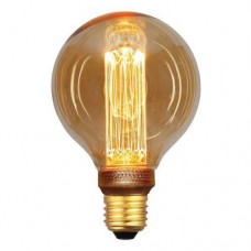 Λάμπα led vintage decor Φ95 γλόμπος (globe) 3,5W ντιμαριζόμενη (dimmable) χρυσό (gold) γυαλί Ε27 2000K έντονο θερμό λευκό φως G95 360° 120lumen 220V