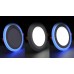 Φωτιστικό led panel 18w - 6w (24w - 24watt) ψυχρό λευκό - μπλέ φως με 3 επιλογές φωτισμού 24,5cm χωνευτό ψευδοροφής στρογγυλό στεφάνι 1900lumen
