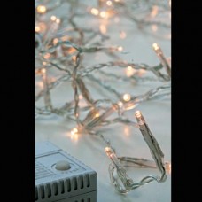 Χριστουγεννιάτικα led λαμπάκια 240 τεμαχίων θερμό λευκό σε σειρά με πρόγραμμα και διάφανο καλώδιο 1495cm στεγανά IP44