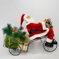 Χριστουγεννιάτικος Άγιος Βασίλης 150cm x 135cm σε τρίκυκλο με κίνηση και μουσική 