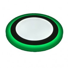Φωτιστικό led panel 18w - 6w (24w - 24watt) ψυχρό λευκό - πράσινο φως με 3 επιλογές φωτισμού 24,5cm χωνευτό ψευδοροφής στρογγυλό στεφάνι 1900lumen