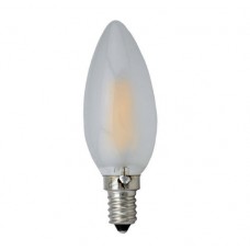 Λάμπα led filament edison κερί (κεράκι) 6W Ε14 ματ 2800K θερμό λευκό φως ευρείας δέσμης 360° 520lumen 230V